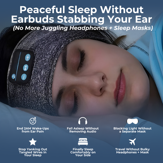The Soft Headband That Blocks Light AND Plays Audio All Night (Without Painful Earbuds)